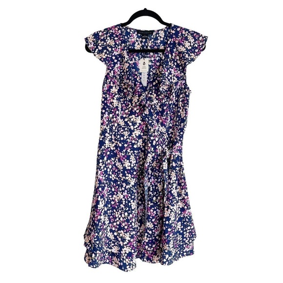 Sanctuary Floral Johanna Wrap Dress Navy Women's Size S NWT - Picture 8 of 11